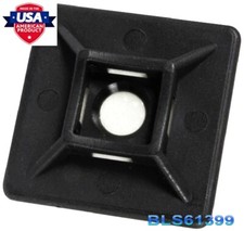 (100) Cable Wire Zip Tie ADHESIVE PAD MOUNTS 1
