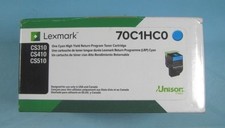 GENUINE LEXMARK 70C1HC0 CYAN RETURN PROGRAM HIGH YIELD TONER CARTRIDGE - NEW picture