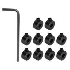 10Pack Shaft Lock Collar 3.05mm Bore 8mm OD 5mm H Collar Set, Black picture