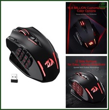 Redragon M913 Wireless RGB MMO Gaming Mouse 16000 DPI Remapping Keys picture