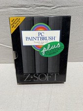 PC Paintbrush Plus ZSoft Vintage Software 3.5 Floppy Disks Complete w/ Manual picture