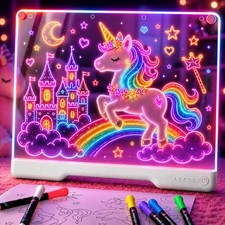 Geokay 16in Rechargeable LED Drawing Board 9-Color Light Effects picture