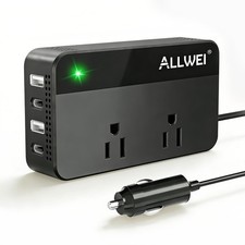 200W Car Power Inverter 12V DC To 110V AC With USB C Vehicle Charger Plug picture