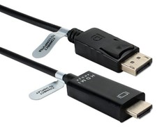 QVS DisplayPort to HDMI Digital A/V Cable - 6 Feet - Black DPHD-06 picture