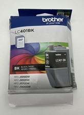 Genuine Brother LC401BK Black Ink Cartridge Expires 06/2028 – New, Sealed picture