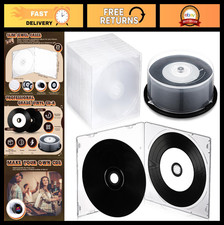 25 Pcs 700MB Recordable Blank Discs 80 Min 52X Inkjet Printable with Jewel Cases picture