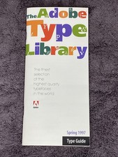 The Adobe Type Library Booklet Manager Fonts HTF Samples Manual Spring 1997 VTG picture