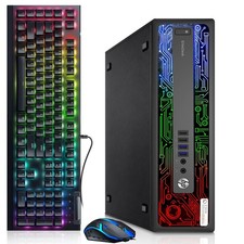 HP 800 G2 RGB Gaming PC i7-6th 16GB 512GB SSD AMD Radeon Rx-550 RGBKB&M WiFi W11 picture