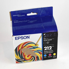 Set of 3 Genuine Sealed Epson 212 Ink Cyan Magenta Yellow Exp 2028 picture