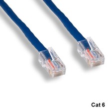 KNTK Blue 1ft Cat6 UTP Non-Booted Ethernet Patch Cable 24AWG 550MHz Networking picture