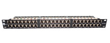 Vertical Cable Cat6A 48-Port STP Patch Panel – Rack Mount Network Distribution picture