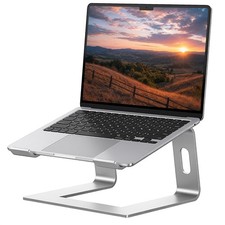 SOUNDANCE Laptop Stand Aluminum Ergonomic Desk Riser Holder Silver 10-15.6