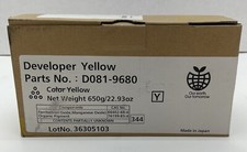 Brand New - Genuine Ricoh D0819680 D081-9680   Developer  Yellow MPC6501 picture