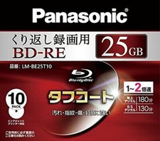 Panasonic Blu-ray 25GB 2x BD-RE Blu-Ray 10 Discs Blank Media picture
