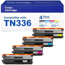 TN336 Toner Cartridge High Yield 4 Pack for Brother TN 336 331 picture