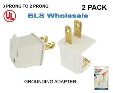 2 Pack Electrical Cord 3 Prong to 2 Prong Power Plug Wire Electric Adapters picture