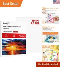 Vibrant 8.5x11'' Glossy Inkjet Paper - 100 Sheets, No Smudge & High Brightness picture