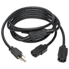 Tripp Lite P006-006-2 Y Power Splitter Cord 5-15P to 2x C13 6ft 10A NEW SEALED picture