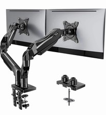 Flowlift™ Dual Monitor Stand, Fully Adjustable Gaming Monitor Desk Mount for 13– picture