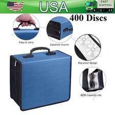 400Disc CD DVD Organizer Holder Storage Case Bag Wallet Album Media Video Blue picture