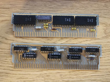 2x Rare Vintage Retro Mainframe Univac 205 Gold Ceramic Board / Module 1970s picture