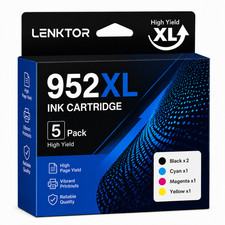 952XL 5PK Replacement Ink Cartridge OfficeJet 8702 Pro 8210 8710 8720 8725 8740 picture