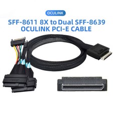 OCuLink PCI-Express SFF-8611 8x 8-Lane to SFF-8639 U.2 4x SSD Data Active Cable picture