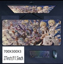Genshin Impact Mouse Keyboard Pad.700MMx300MMx3MM 27inch/11.5inch. picture