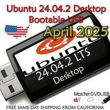 Ubuntu 24.04.2 Installer/LIVE USB – Same Day Shipping from California picture