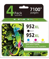 HP 952XL Compatible Ink Cartridges 4-Pack Black Cyan Magenta Yellow High Yield picture