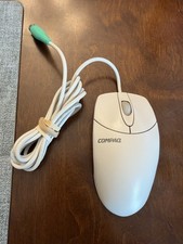 Vintage Compaq Logitech 3 Button Scroll Wheel Mouse M-S48a Used picture