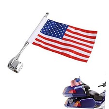 Espear Motorcycle Antenna Flag for Harley Yamaha XL 883 1200 X 48 Honda Gold picture