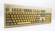 Dell QuietKey RT7D5JTW Vintage PS2 Keyboard Beige Wired Full Size USED picture