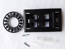 Angled 406185-2 4-Port SL Series Flush Wallplate AMP with Icons, Black picture