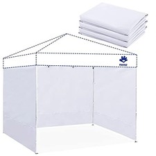 Fanpat Instant Canopy Walls for 12x12 ft Pop Up 12*12ft 3pcs, White  picture
