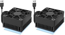 2 Pack 40mm Mini USB Radiator Fan with Heat Sink for Cooling Electronics picture