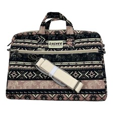Dachee Messenger Bag Computer Case Elephant Print Padded Shoulder Strap picture
