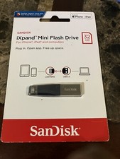 New SanDisk 32GB iXpand Mini USB 3.0 Flash Drive SDIX40N-032G-AP6NN For iPhone. picture