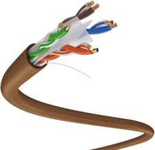 Dripstone CAT6 1000ft UTP Solid Cable 23AWG Network Ethernet RJ45 Wire, Brown picture