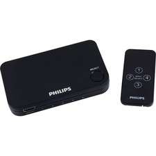 Philips 4 Port 2.2 HDMI Switch with Remote - Black picture
