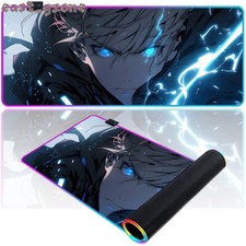 Anime JJK Jujutsu Kaisen-Satoru Gojo LED Large Gaming Mouse Pad Keyboard Mat picture