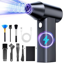 Compressed Air Duster- Mini Blower 3-SpeedAdjustable High-Speed Aluminum Allo... picture