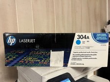 Original HP 304A (CC531A) Cyan Toner Cartridge-sealed box with tears picture