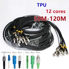 Outdoor 12 cores 50m-120m armored SC FC ST LC UPC APC SM TPU Waterproof Jumper picture