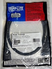 NEW Tripp-Lite C13 to C14 250V 3' Power Extension Cord P005-003 Heavy Duty Cords picture
