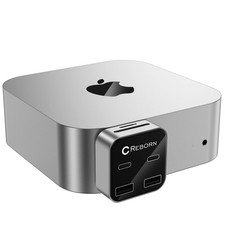 Mac mini M4 Dock | 6-Port Mac mini Hub with Dual 10Gbps Adapters, 2 * 10G USB-C, picture