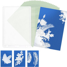 24 Pcs Sun Print Paper Kit, A7 Cyanotype Paper & Folder High Sensitive Solar picture