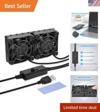 Computer Fan USB 40mm Dual Row 2 in 1 USB PC Fans with 3 Adjustable Speeds 65... picture