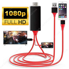 HDMI Mirroring AV 6FT Cable Phone to TV HDTV Adapter 1080P For iPhone 14 13 iPad picture