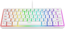 60% Wired Gaming Keyboard 61 Keys RGB Backlit Ultra-Compact Small for PC Mac picture